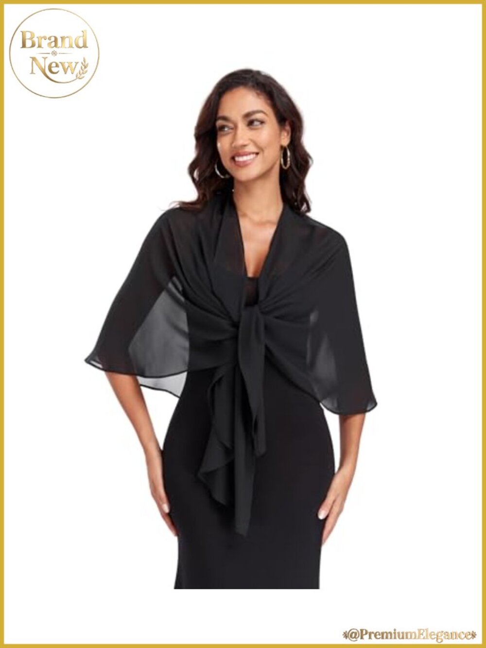 Chiffon Shawl Wrap for Women Evening Dress Cover Up Capelet